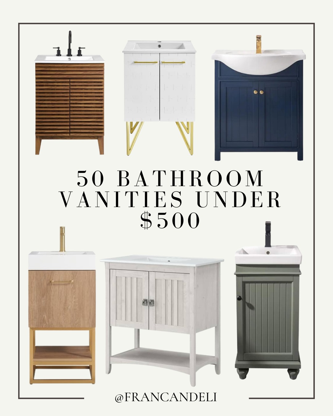 50 Bathroom Vanities Under $500 - 2022 - Franc & Eli